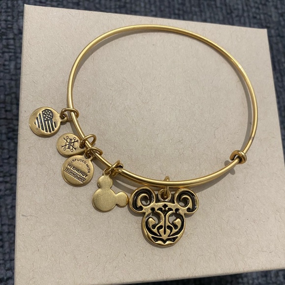 Alex and Ani Disney Mickey Head Filigree Bracelet Rare - Picture 3 of 4